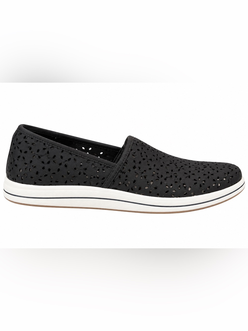 Clarks Cloudsteppers Breeze Emily Womens 7 Black Slip On Comfort Shoes